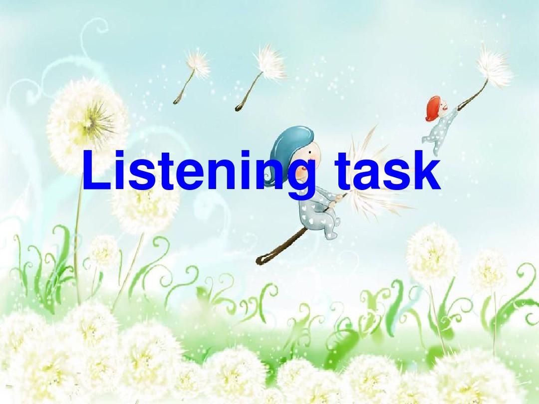 英语：Unit 4 Sharing(Listening task)课件(新人教版选修7)