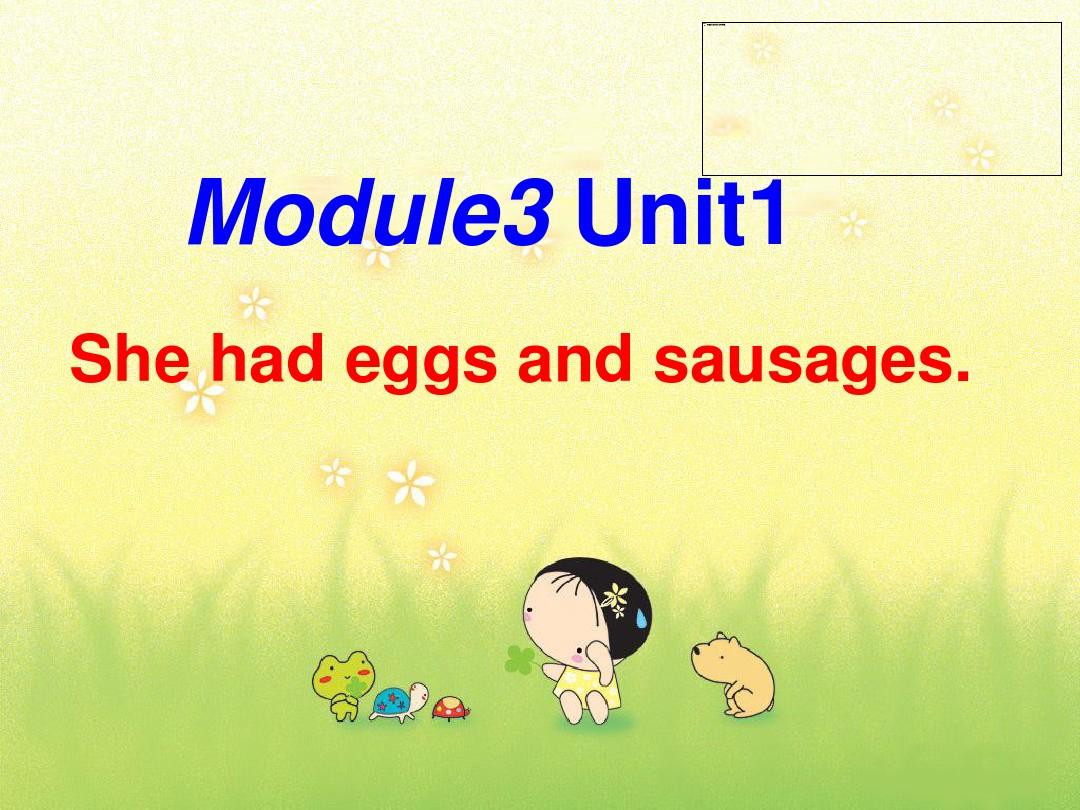外研版(三起)五年级英语下册Module 3 Unit 1 She had eggs and sausages PPT课件