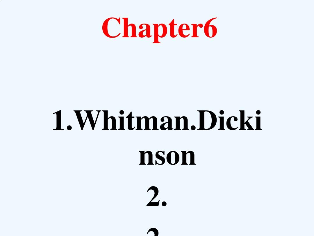#Chapter 6美国文学