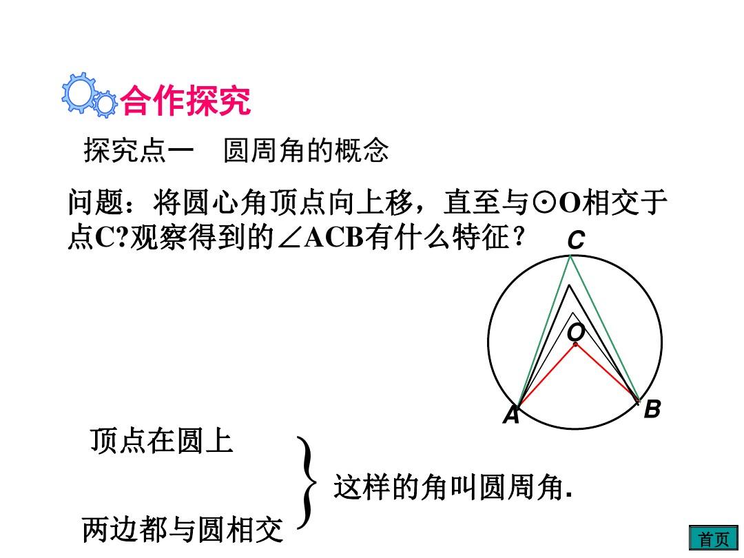 (新)湘教版九年级数学下册2.2.2 第1课时《圆周角定理与推论1》课件