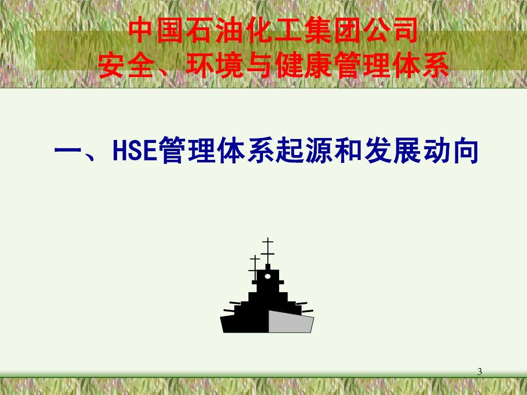 中国石化HSE管理体系基础知识介绍