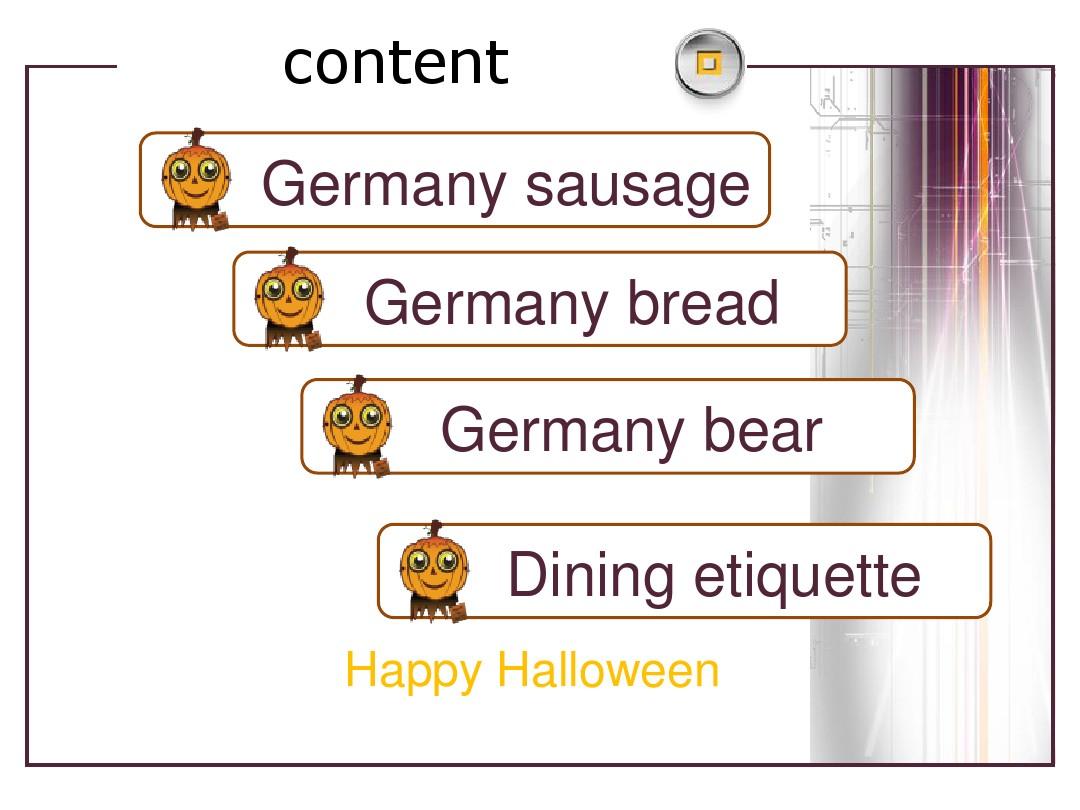 英语演讲 饮食文化 德国
