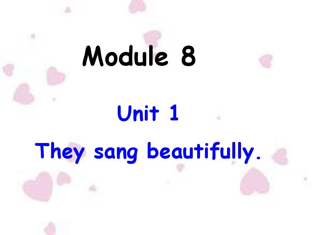 外研版三起四年级下册module8 unit 1