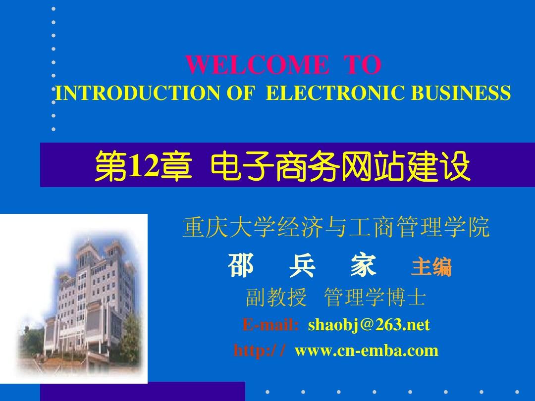 电子商务课件chp12_电子商务网站建设