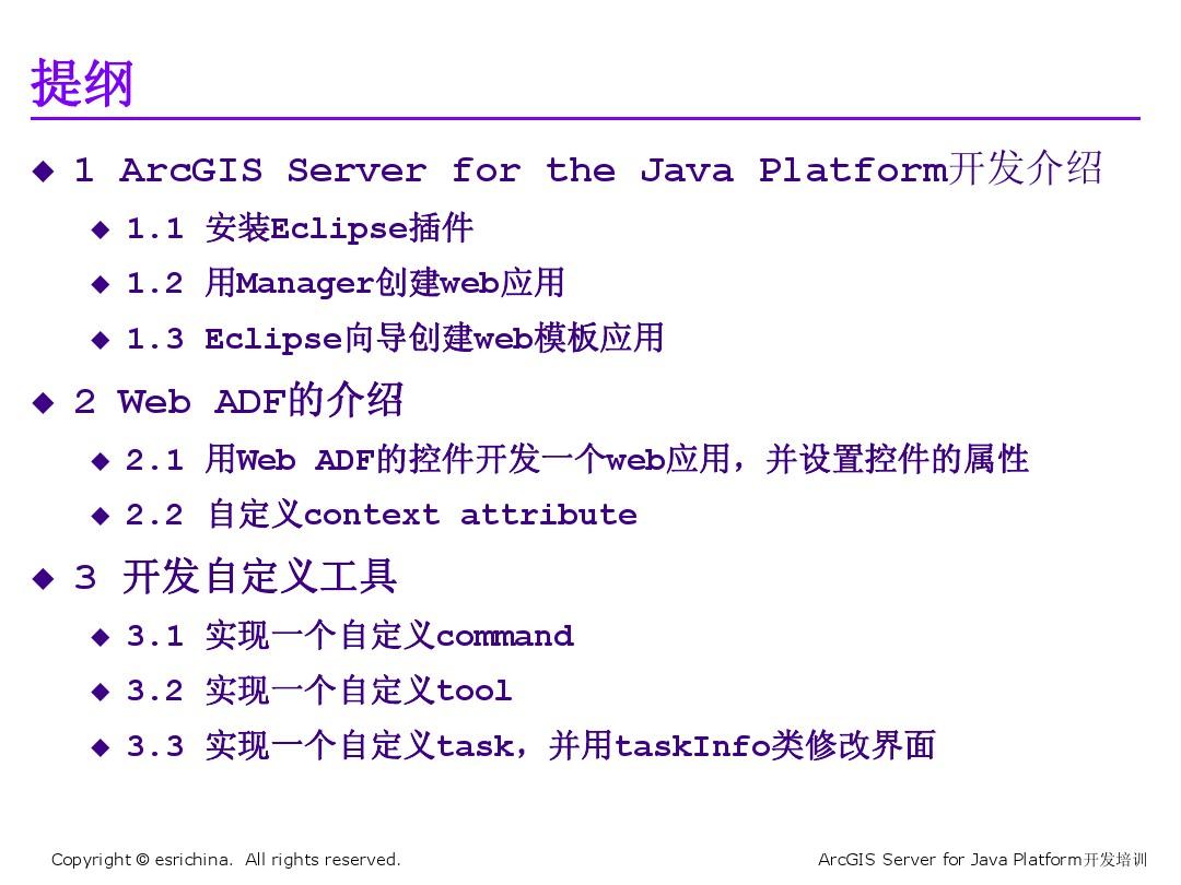 ArcGIS Server For the Java Platform开发培训练习