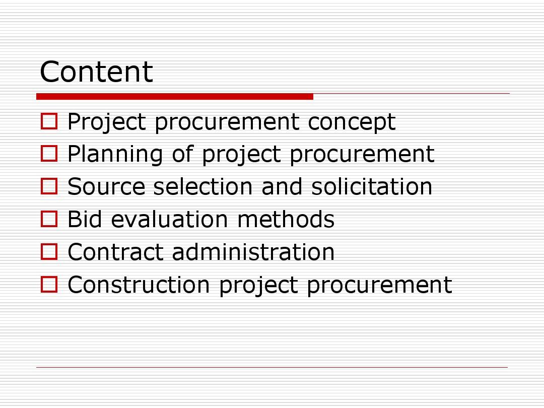 工程项目管理-英文课件-ProjectProcurement.ppt