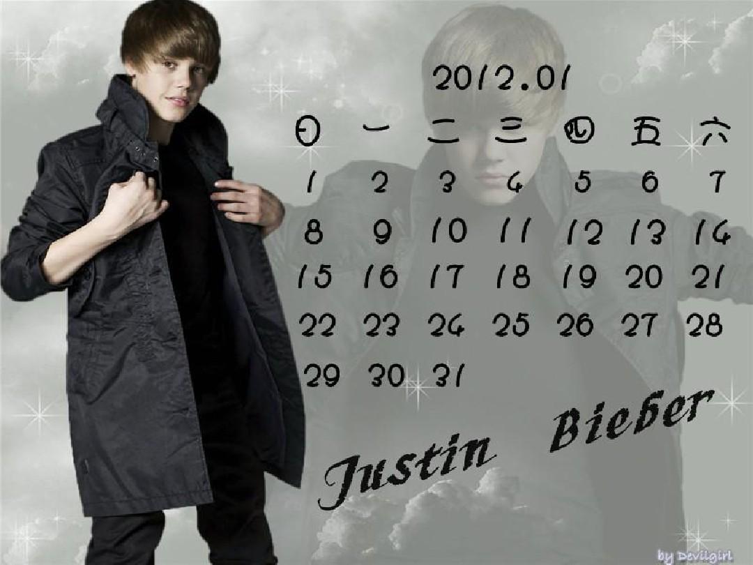 Justin Bieber台历(PPT版)