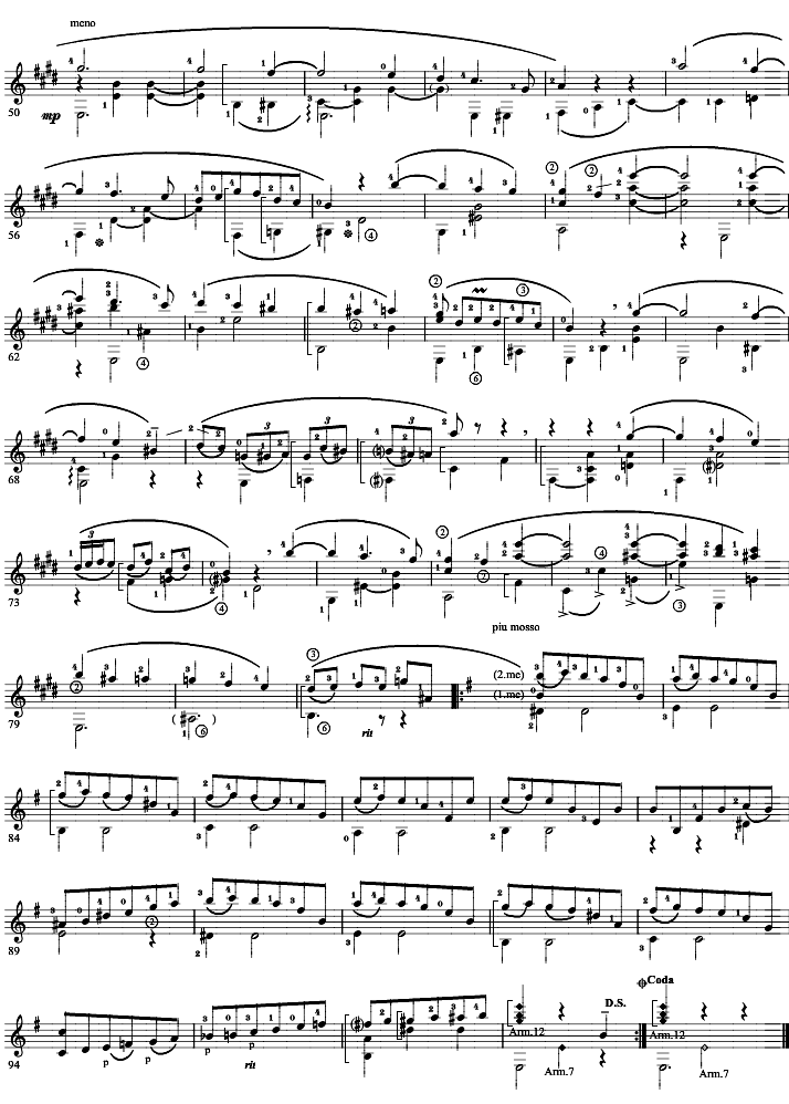 肖邦作品《升c小调抒情圆舞曲》Valse, Op64-2;F. Chopin(Minami古典吉他谱)